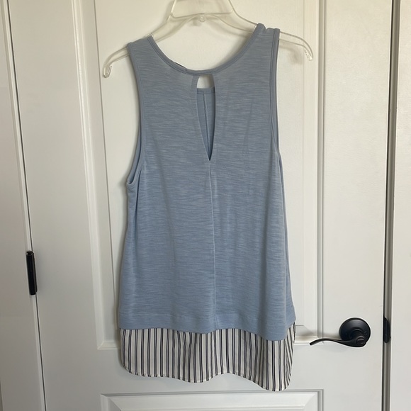 JCrew Blue and Striped Flow Tank - Picture 4 of 5